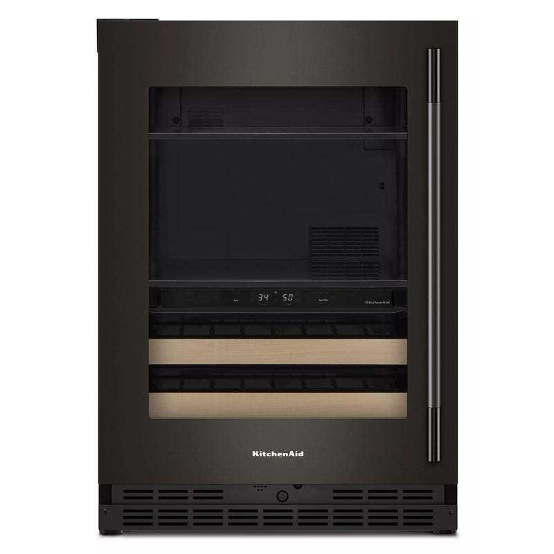  KitchenAid 24" Beverage Center with Glass Door and Wood-Front Racks KUBL524SBE IMAGE 1