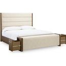  Benchcraft Marxmore B863B2 Queen Upholstered Storage Bed IMAGE 2