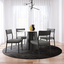  Amisco Round Gemma Dining Table with Glass Top and Pedestal Base 50973/25|90287 IMAGE 4