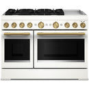  KitchenAid 48-inch. 6.3 cu. ft. Freestanding Commercial-Style Dual-Fuel Range with Griddle KFDD948SPL IMAGE 1