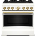  KitchenAid 36-inch, 5.1 cu. ft. Freestanding Commercial-Style Dual-Fuel Range with Even-Heat™ True Convection KFDS936SPL IMAGE 1