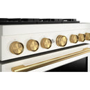  KitchenAid 36-inch, 5.1 cu. ft. Freestanding Commercial-Style Dual-Fuel Range with Even-Heat™ True Convection KFDS936SPL IMAGE 6