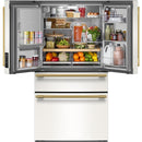  KitchenAid 36-inch, 29.51 cu. ft. Freestanding French 4-Door Refrigerator with Water and Ice Dispensing System KRMF436SPL IMAGE 2