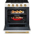  KitchenAid 30-inch Smart Slide-in Gas Range with Convection Cooking Modes and 2-in-1 Burner KSGS530SPL IMAGE 2