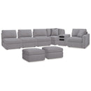  Signature Design by Ashley® Modmax 92104U8 6 pc Sectional and 2 Ottomans - Granite IMAGE 1